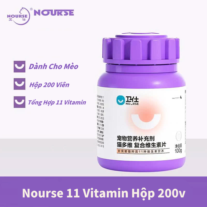 [Sẵn]NOURSE 11 VITAMIN Bổ Xung 11 Loại Vitamin Dinh Dưỡng Cần Thiết Cho Mèo
