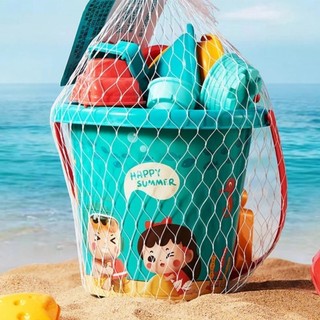 Bộ 11 Món Đồ Chơi Xúc Cát ,Bộ Khuôn Xô Gấp Gọn Cho Bé Đi Biển