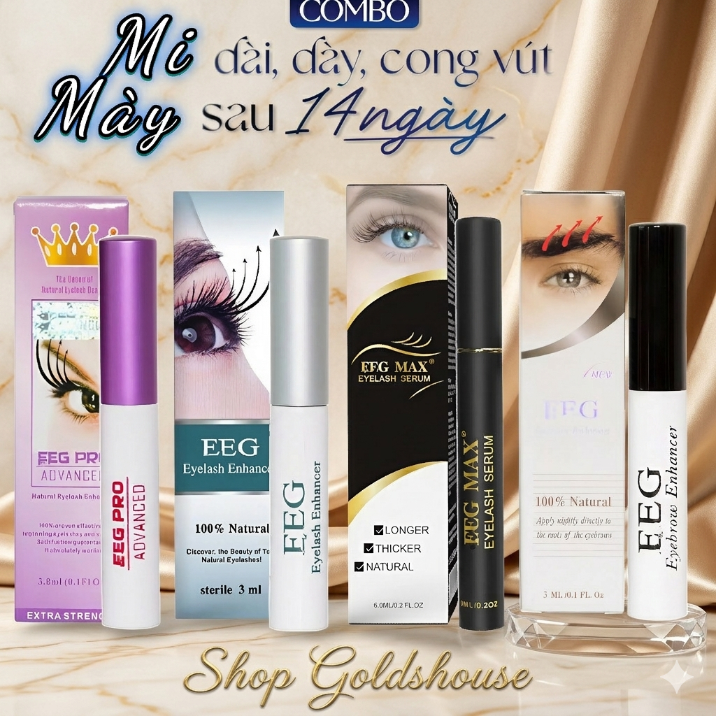 Serum Dưỡng Mi Feg Ngày Đêm (Xanh – Hồng), Dưỡng Mi Dài Cong Tự Nhiên - Goldshouse