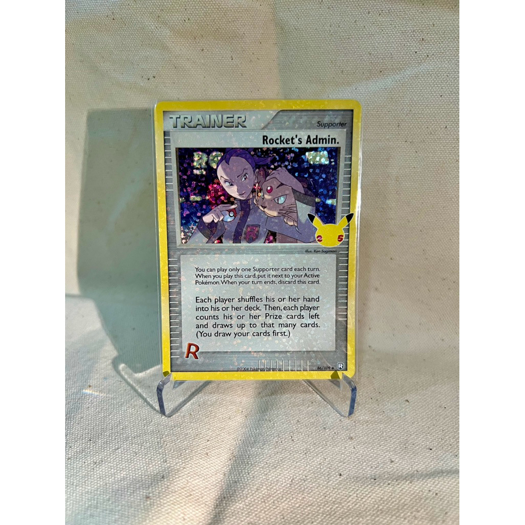 Thẻ Pokemon Tcg kỷ niệm 25th Rocket's Admin 86/109 chính hãng