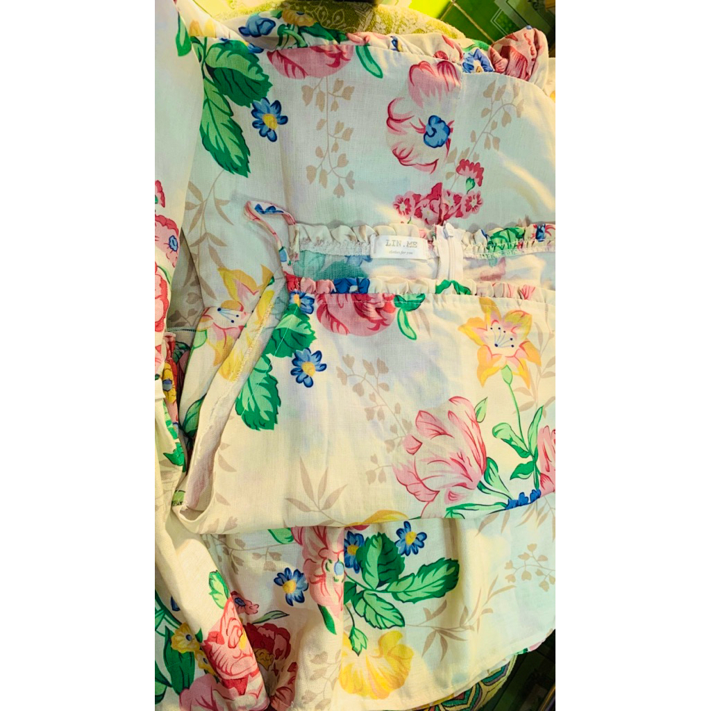 💐👑♻️[✨Newly Items]Designed 💃🏻 Floral Tiered Spaghetti Strap Dress [🎀SONRISA’s MARCH 2️⃣0️⃣2️⃣6️⃣🎇🐎🎆]