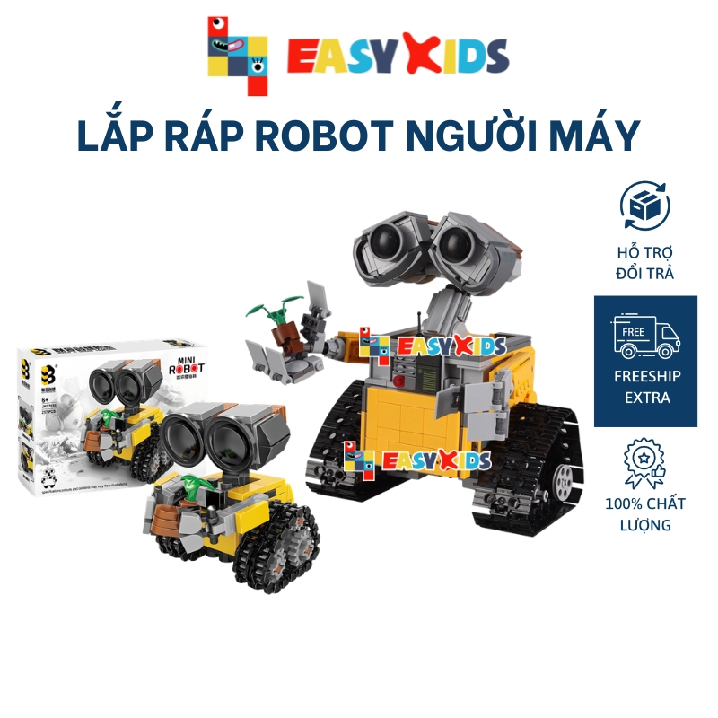 Wall E Xếp Hình, Bộ đồ chơi Robot, người máy Wall E