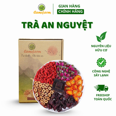 Trà an nguyệt Camifarm giúp điều hòa kinh nguyệt, giảm đau bụng kinh, hoa mắt, chóng mặt