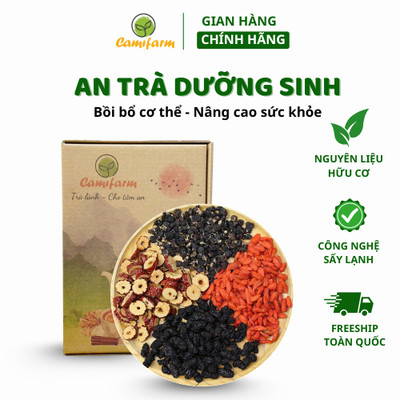 An Trà Dưỡng Sinh bổ máu ích huyết sức Camifarm hộp 30 gói, bổ máu, mát gan, thanh nhiệt giải độc