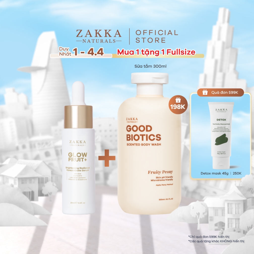 Serum Vitamin C Zakka Naturals GlowFruit+ Brightening Radiance Concentrate 20ml