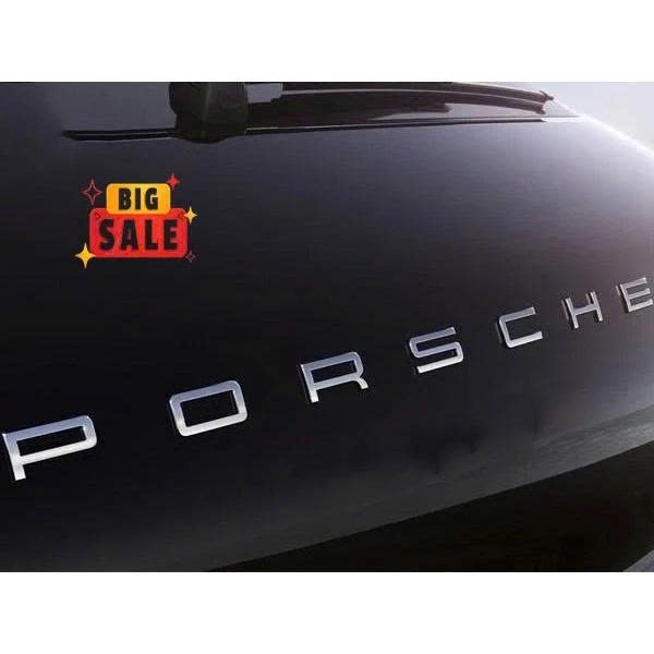 Logo Chữ Nổi Porsche Dán Viền Capo Xe Porsche - Tem Chữ Porsche Dán Capo Trước Dòng Xe Porsche