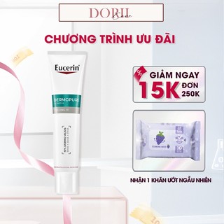 Gel Giảm Mụn Eucerin Dermopure Clinical Peeling 10 Dành Cho Mụn Viêm & Không Viêm 40ml tặng khăn ướt