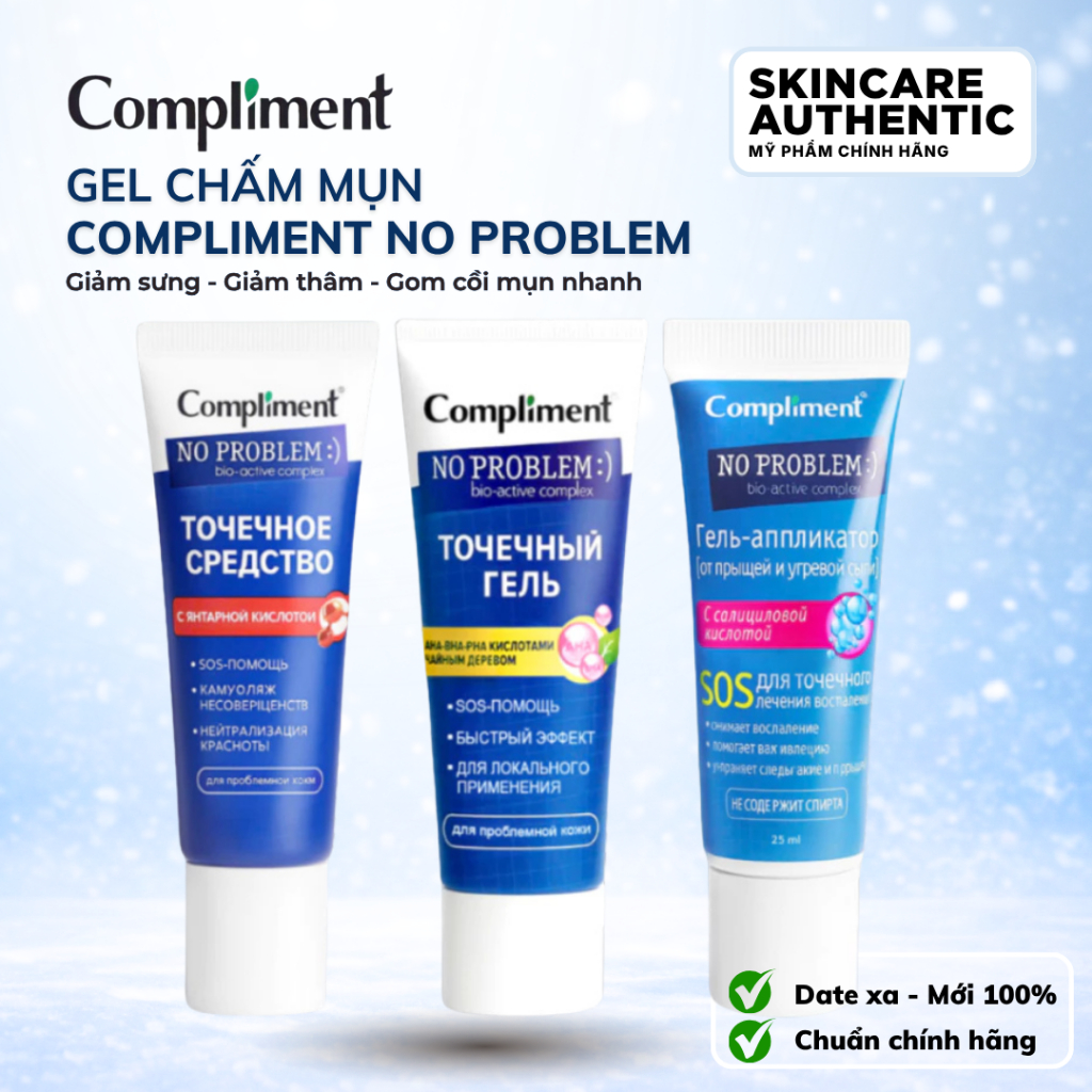 Gel Giảm Mụn Compliment SOS No Problem 25ml