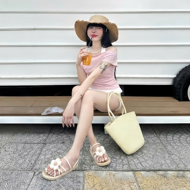 [SUMMER VIBE] Áo Trễ Vai Kiểu Nữ Dáng Nhún Eo Mix Áo Cổ Yếm Liền Thân Phù Hợp Mùa Hè Đi Chơi, Du Lịch Mát Mẻ - BY GIVEME | BigBuy360 - bigbuy360.vn