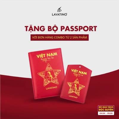 [QUÀ TẶNG KHÔNG BÁN] Bộ Passport Du Lịch " Việt Nam Trong Tôi Là" Độc Quyền Chính Hãng LAVATINO