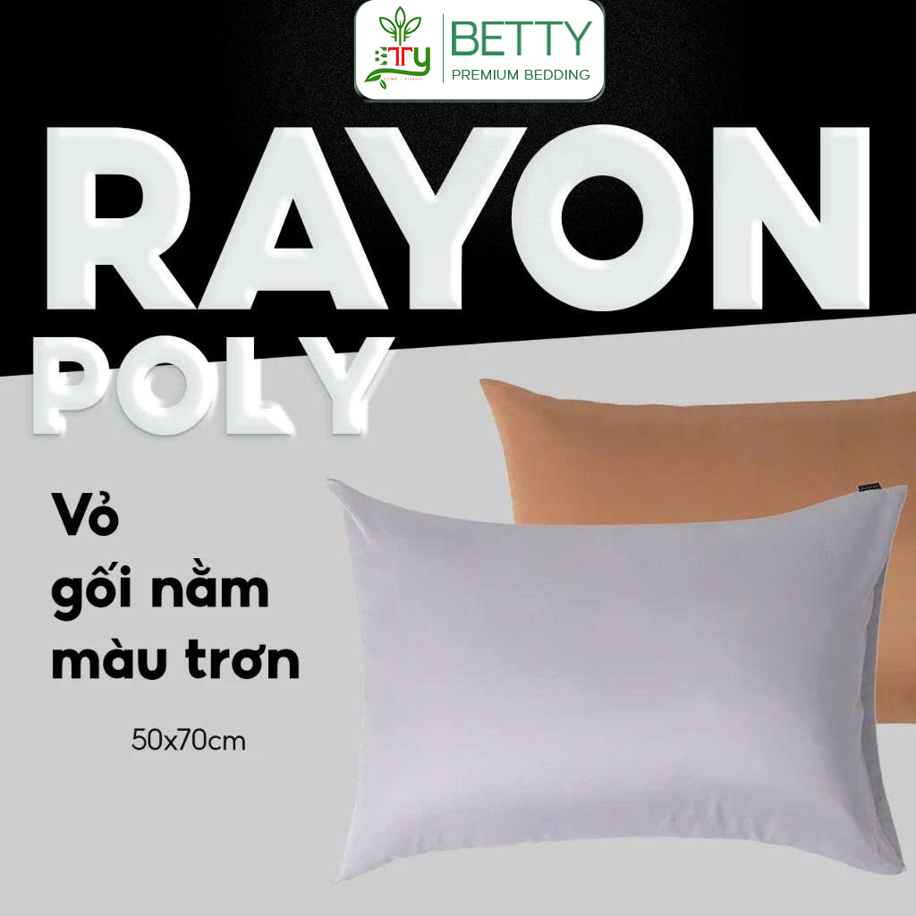 Vỏ Gối Nằm Betty Bedding Màu Trơn Tencel Viscose, Size 50x70cm