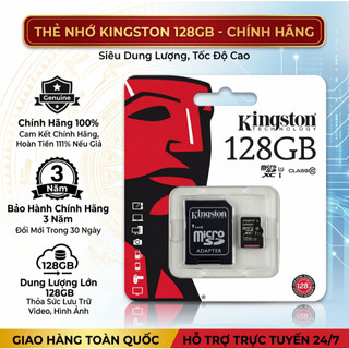 Thẻ Kingston 100% chính hãng SD / TF lưu trữ dữ liệu thẻ lưu trữ 32GB 64GB 128GB mini cắm và chạy đầu r
