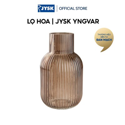 Lọ hoa | JYSK YNGVAR | thủy tinh | nâu | Ø12xC21cm