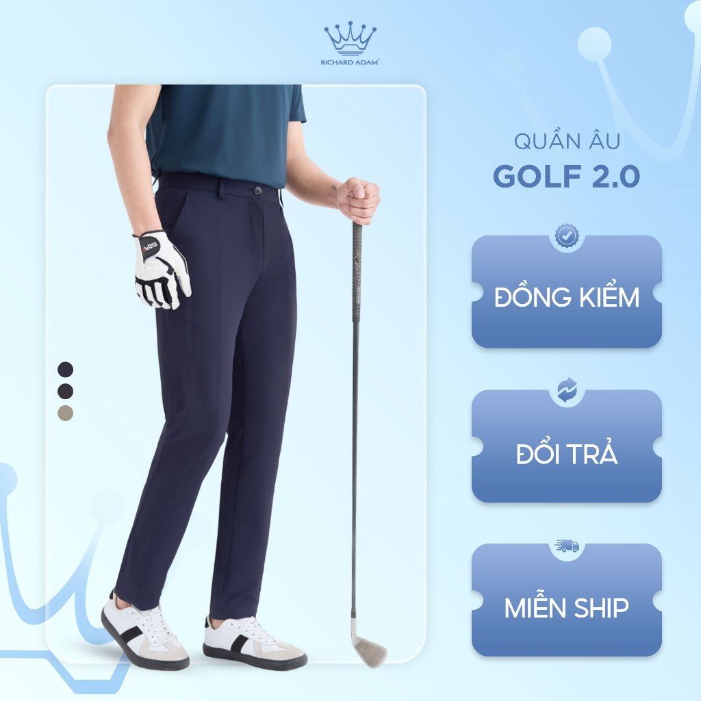 Quần Âu Golf Nam Đa Năng Richard Adam Cao Cấp, Vải Mềm Mại, Thoải Mái, Hạn Chế Nhăn QG210624