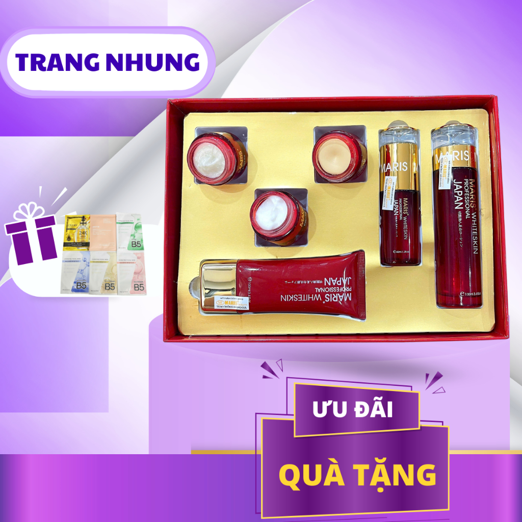 [Tem trắng] Bộ kem nám MARIS 6in1 trắng da làm sạch thâm nám tàn nhang