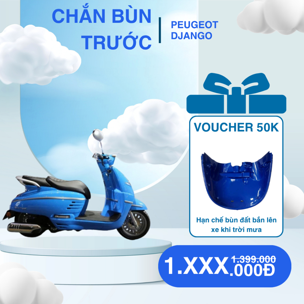 Chắn Bùn Trước Peugeot Django Chính Hãng | Chắn Bùn Dưới Bảo Vệ Xe Peugeot Django