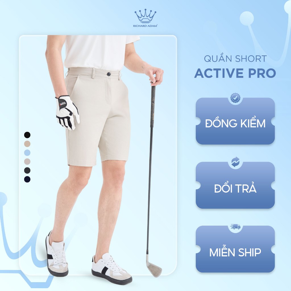 Quần Short Kaki Nam Richard Adam Co giãn Thoải Mái, Phong Cách Thể Thao, Cao Cấp QS190325