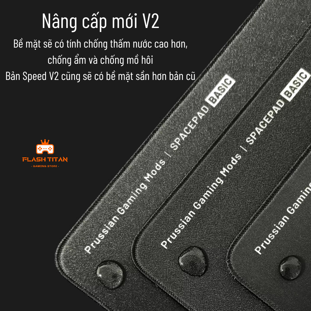 Lót chuột gaming SpacePad Prussian 40x45cm - Pad chuột chống nước - Phù hợp cho game thủ, văn phòng | BigBuy360 - bigbuy360.vn