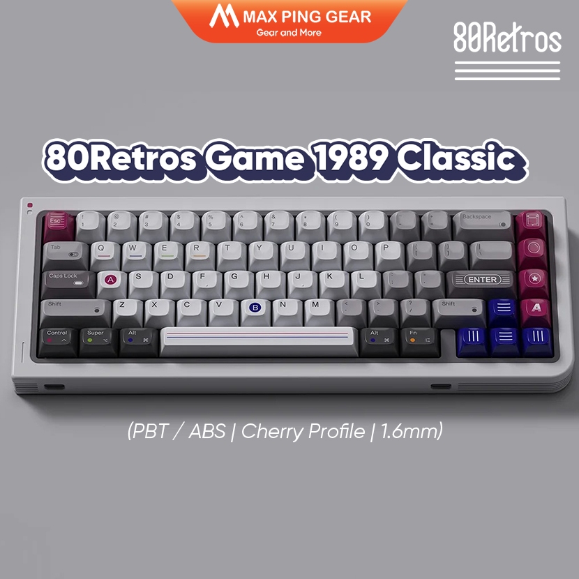 [HỎA TỐC] Keycap Set 80Retros Game 1989 classic (GSA profile / ABS) - Maxpinggear