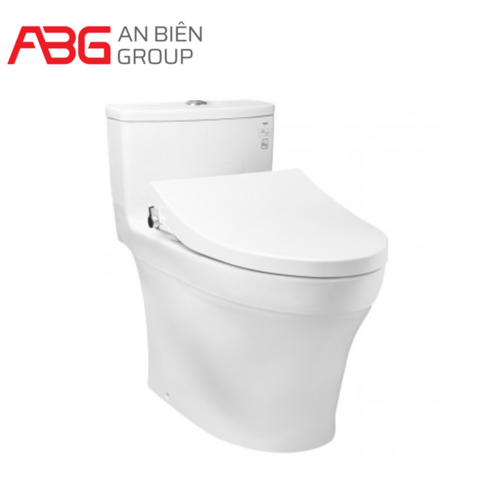 Bồn cầu 1 khối TOTO MS885DE4 thiết kế thân kín kèm nắp rửa cơ hiện đại Ecowasher TCW1211A