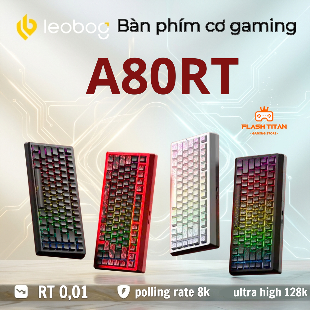 Bàn Phím Cơ Gaming Leobog A80RT HE - Bàn phím Rapid Trigger 8k Polling Rate - RT 0.01mm - Led RGB | BigBuy360 - bigbuy360.vn