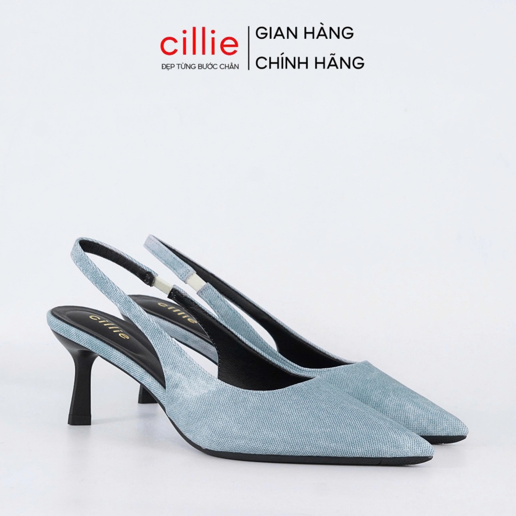 Giày Slingback Cao Gót Nữ Cillie Thanh Lịch Công Sở Gót Nhọn 6cm