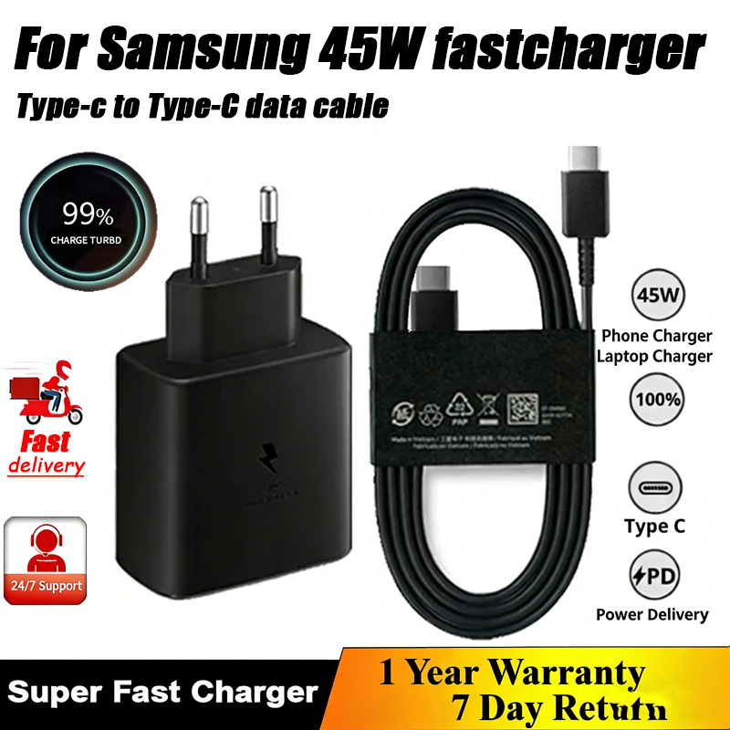 For Samsung 45W/25W Super fast charger 5A C-C data Cable for Note 20 S20 S21 S22 23 23Ultra 24 24Ult