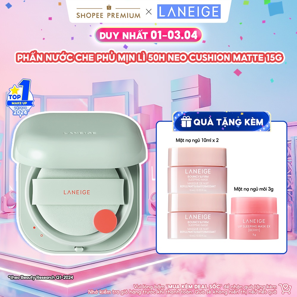 Phấn nước che phủ khuyết điểm Laneige Neo Cushion Matte SPF 46 PA++