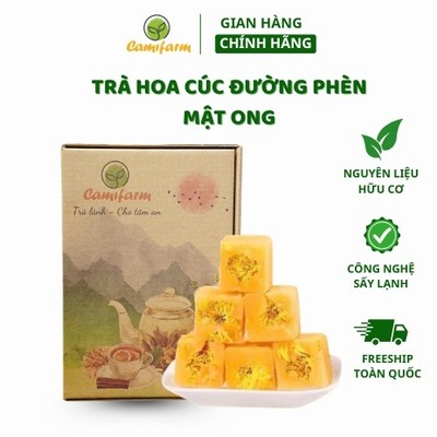 Trà hoa cúc đường phèn mật ong Camifarm dưỡng nhan, thanh lọc, chống lão hóa, tốt cho sức khỏe