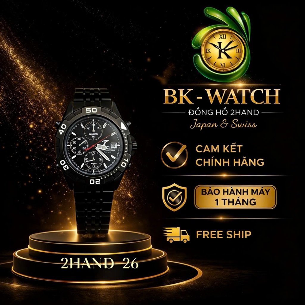 Đồng hồ nam Seiko chronograph Toyota, bản limited kỷ niệm đội đua Toyota siêu vip