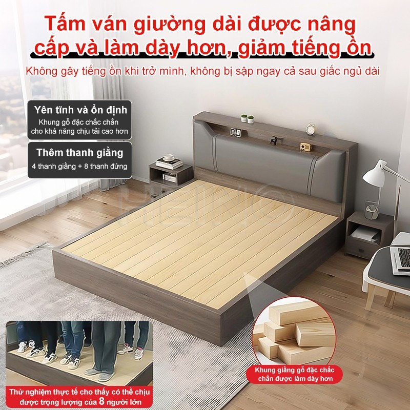 HEINO Giường Gỗ 1m8x2m Bọc Da Siêu Cơ – Thông Minh Dễ Vệ Sinh Cao Cấp Giá Rẻ Giao Hàng Tận Nơi | BigBuy360 - bigbuy360.vn