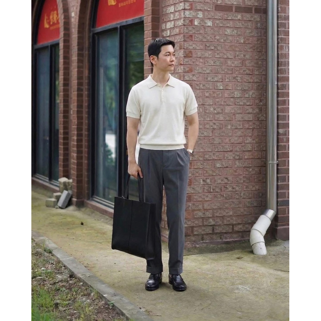 [OLZEN] Áo Polo Nam Dệt Kim Cotton Supima Cao Cấp – Chính Hãng Hàn Quốc, Form Chuẩn, Giặt Máy An Toà