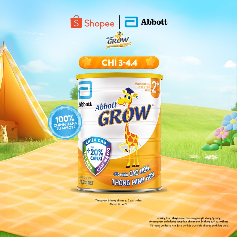 Sữa bột Abbott Grow 2+ 1.6kg