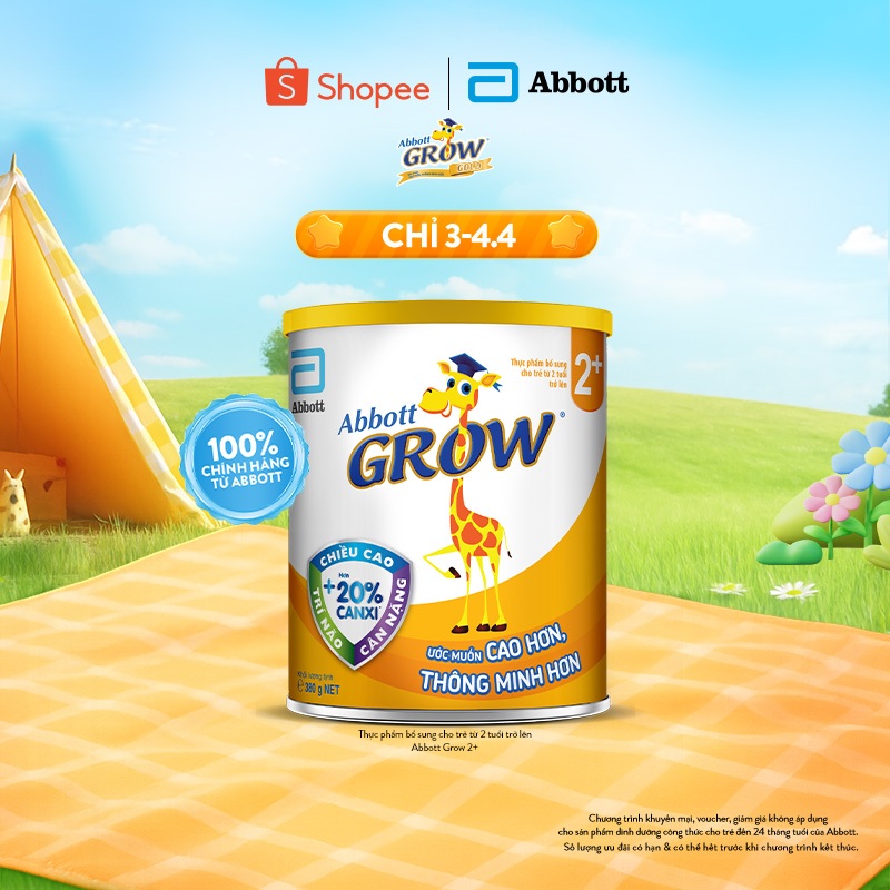 Sữa bột Abbott Grow 2+ 380g