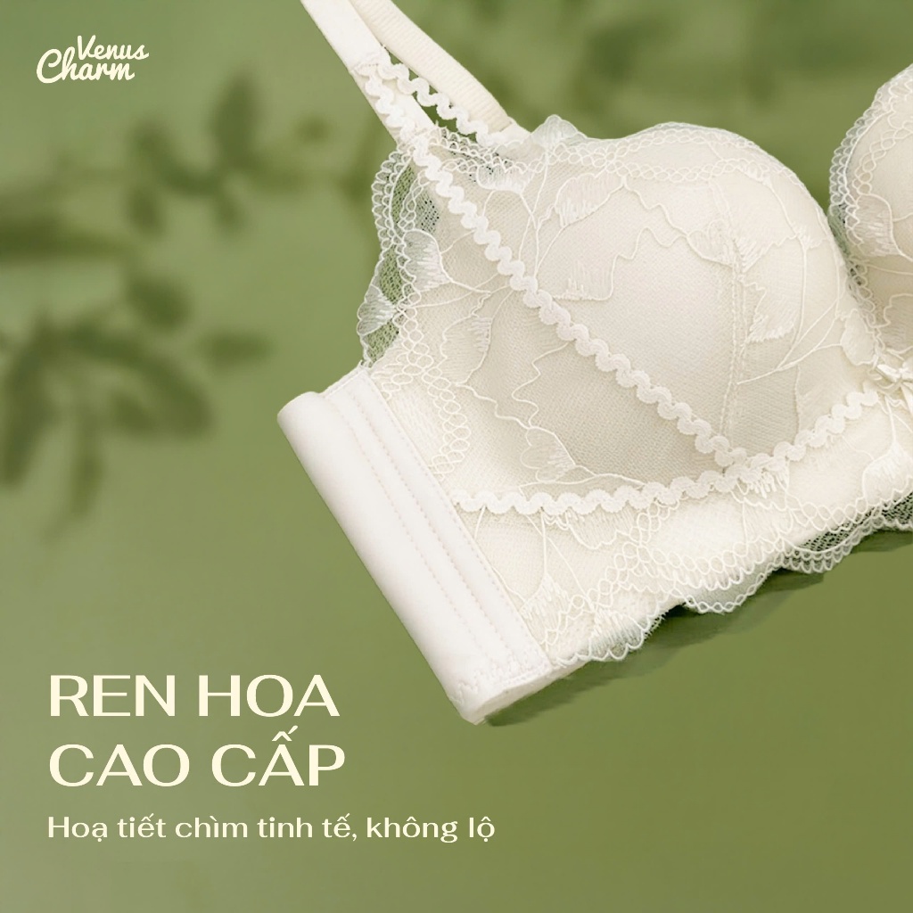 Áo Lót Nâng Ngực Vpush Mút Dày 3cm Venus Charm, Không Gọng Nâng Ngực Tạo Khe Tự Nhiên Phối Ren 5601 | BigBuy360 - bigbuy360.vn