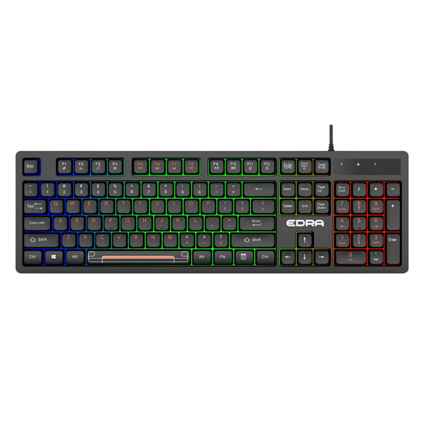 Bàn phím chơi game giả cơ EDRA EK506 Membrane 104 phím, LEG Rainbow