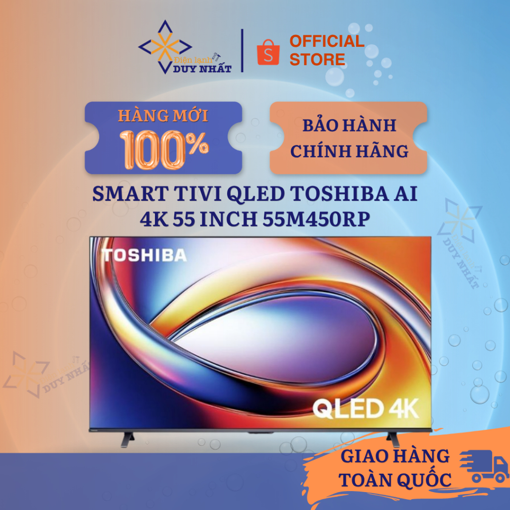 Smart Tivi QLED Toshiba AI 4K 55 Inch 55M450RP