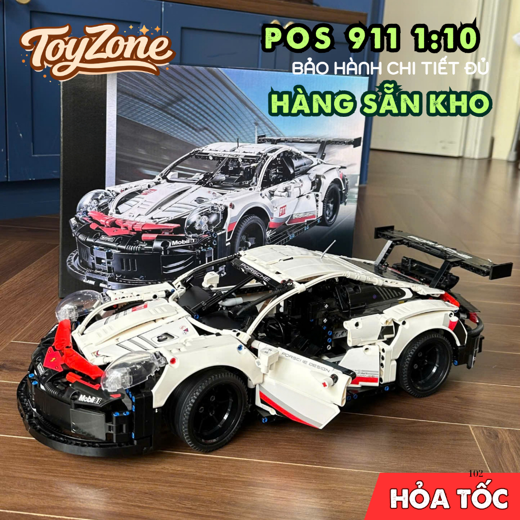 Đồ Chơi Lắp Ráp Xe 911 1:10 1610 Chi Tiết Mô Hình Siêu Xe Cao Cấp Bảo Hành Bởi Toyzone shop