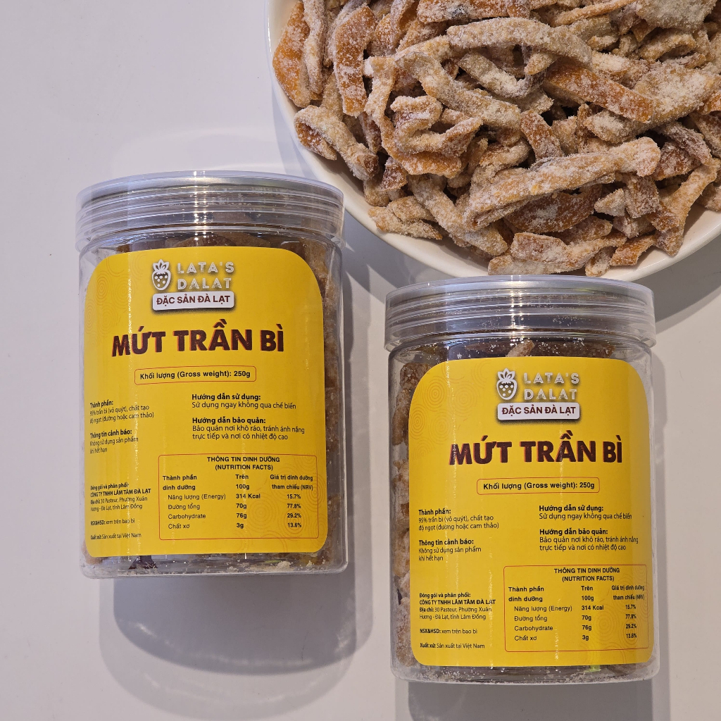 Mứt Vỏ Quýt (Trần Bì) 250 Gram
