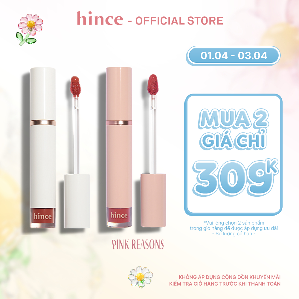 Son tint bóng mỏng nhẹ lâu trôi hince Mood Enhancer Water Liquid Glow 4ml