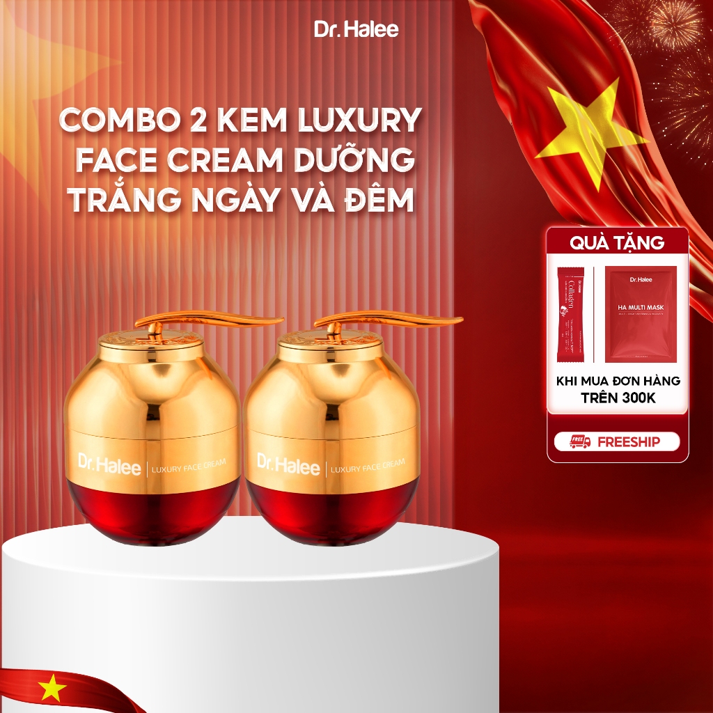 Combo 2 Hộp Kem Face Ruby Lựu Đỏ Ngày&đêm DrHalee