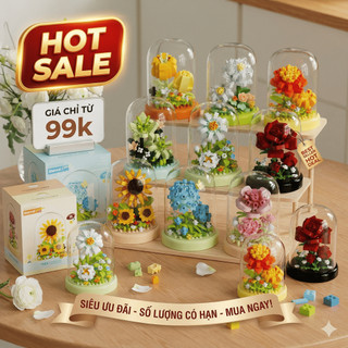 [MUA 4 TẶNG 1] Mô Hình Hoa Lồng Kính 3D AndyTOY - Đèn Ngủ Trang Trí, Quà Tặng Sinh Nhật, Người Yêu Sáng Tạo
