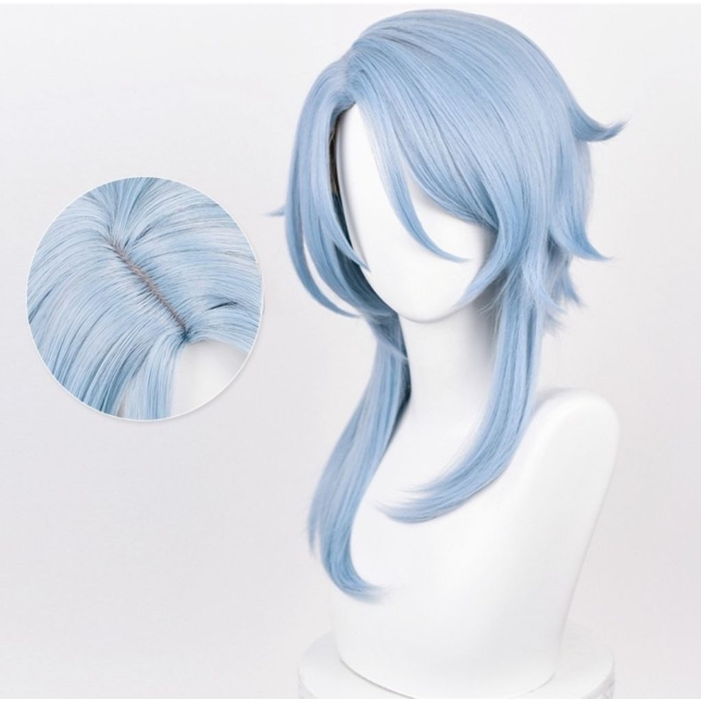 [Sẵn] Wig/Tóc Giả Ayato - Genshin Impact màu xanh da trời [Miu Cosplay Shop]