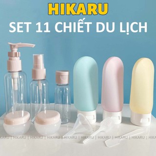 [Set 11 Chi Tiết] Chai Chiết Sữa Tắm HIKARU Chai Chiết Dầu Gội Sữa Tắm Du Lịch Cao Cấp DT240701201