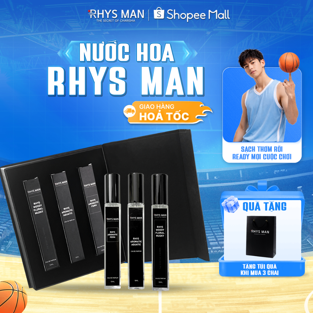 Nước hoa nam RHYS MAN lịch lãm, đẳng cấp, lưu hương tới 12h 10ml/chai