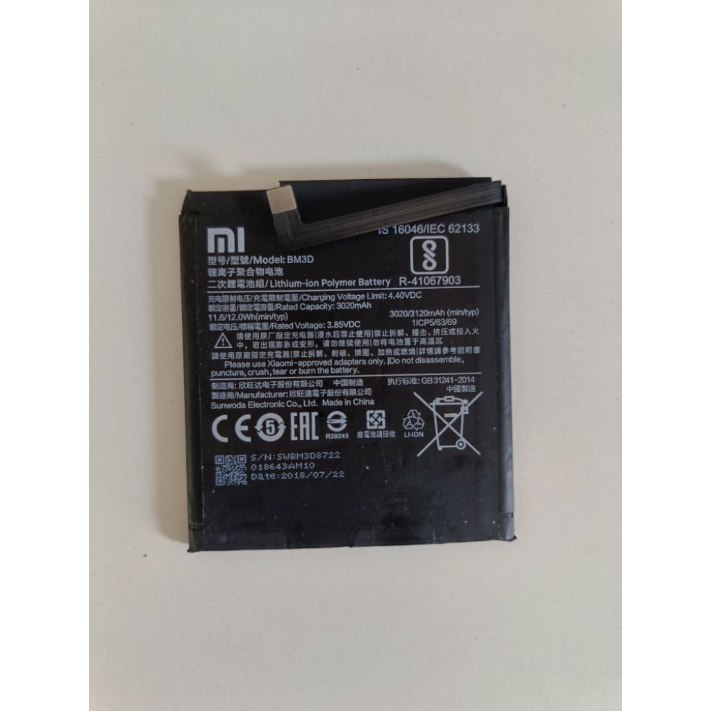 Pin zin tháo máy Xiaomi Mi 8 SE cứng cáp