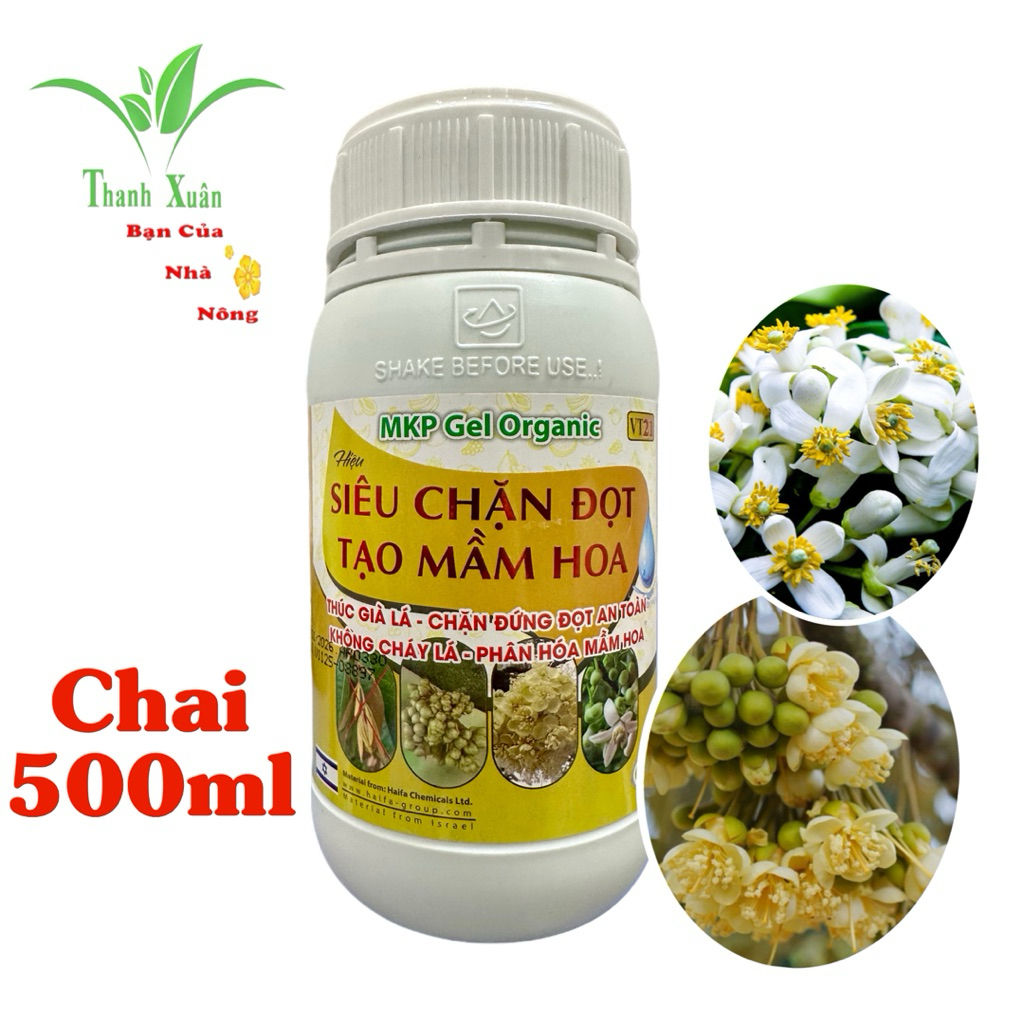 Phân Bón MKP GEL ORGANIC Siêu Chặn Đọt - Tạo Mầm Hoa Chai 500ml