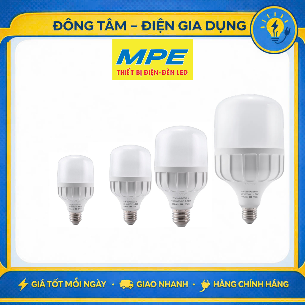 [HỎA TỐC HCM] ĐÈN LED MPE LBD3 SIÊU SÁNG - BẢO HÀNH 24 THÁNG- TIÊU CHUẨN CHÂU ÂU [LED BULB MPE] [LED