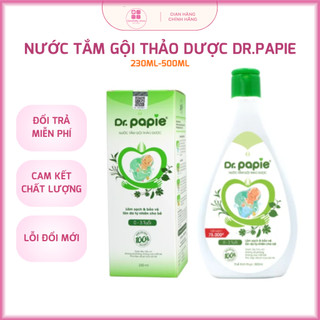 Nước Tắm Gội Thảo Dược Dr.Papie 230ml/500ml – Làm Sạch Dịu Nhẹ, Ngừa Rôm Sảy, An Toàn Cho Da Bé
