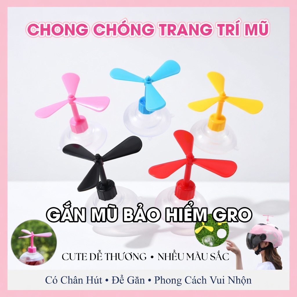 Chong Chóng Trang Trí Gắn Mũ Bảo Hiểm GRO HELMET Cute Dễ Thương